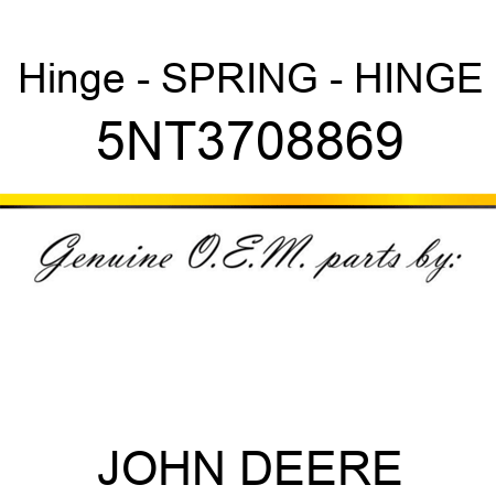 Hinge - SPRING - HINGE 5NT3708869