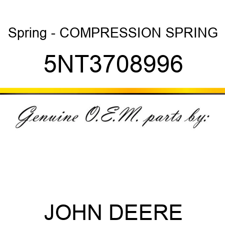 Spring - COMPRESSION SPRING 5NT3708996