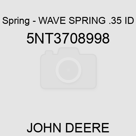 Spring - WAVE SPRING .35 ID 5NT3708998