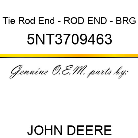 Tie Rod End - ROD END - BRG 5NT3709463