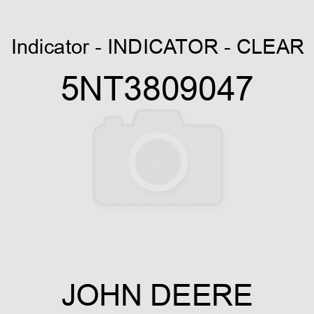 Indicator - INDICATOR - CLEAR 5NT3809047