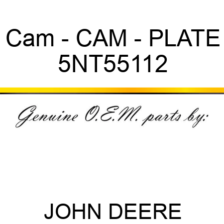 Cam - CAM - PLATE 5NT55112