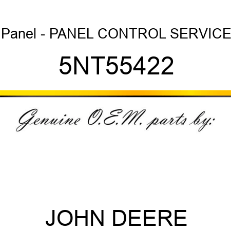 Panel - PANEL CONTROL SERVICE 5NT55422