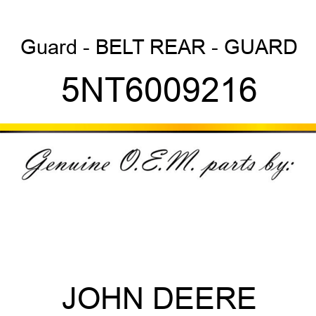 Guard - BELT REAR - GUARD 5NT6009216