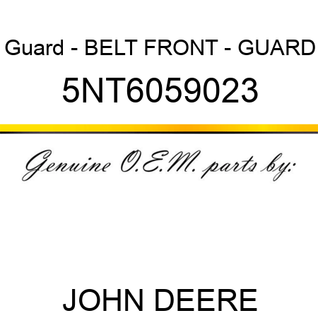 Guard - BELT FRONT - GUARD 5NT6059023