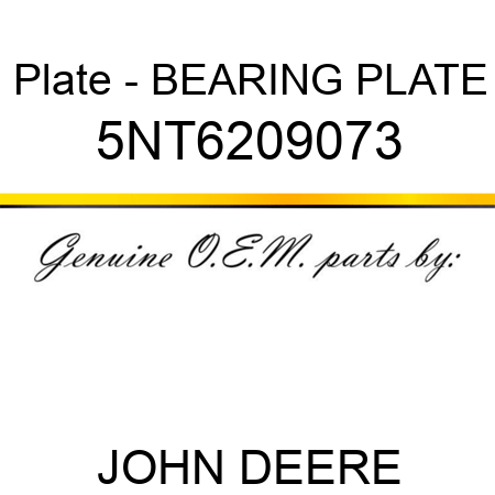 Plate - BEARING PLATE 5NT6209073