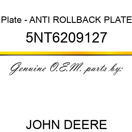 Plate - ANTI ROLLBACK PLATE 5NT6209127