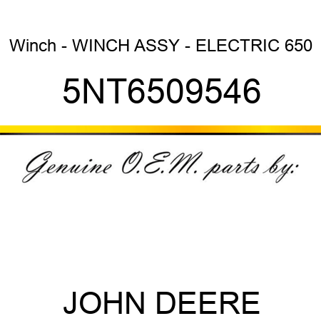 Winch - WINCH ASSY - ELECTRIC 650 5NT6509546
