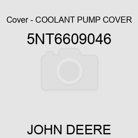 Cover - COOLANT PUMP COVER 5NT6609046