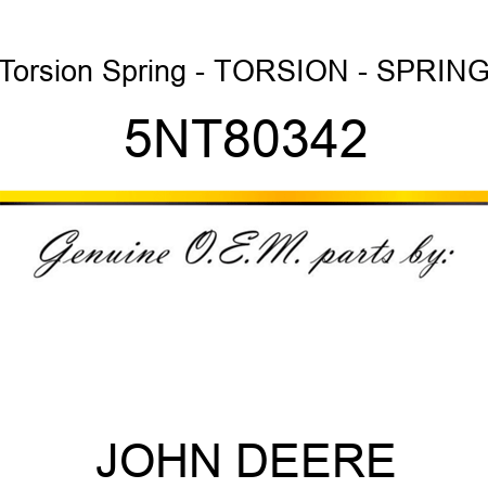 Torsion Spring - TORSION - SPRING 5NT80342