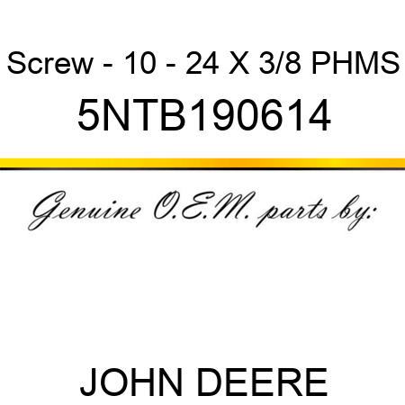 Screw - 10 - 24 X 3/8 PHMS 5NTB190614