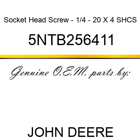 Socket Head Screw - 1/4 - 20 X 4 SHCS 5NTB256411