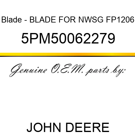 Blade - BLADE FOR NWSG FP1206 5PM50062279