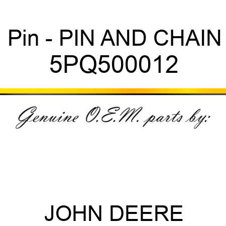 Pin - PIN AND CHAIN 5PQ500012