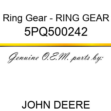 Ring Gear - RING GEAR 5PQ500242
