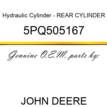Hydraulic Cylinder - REAR CYLINDER 5PQ505167
