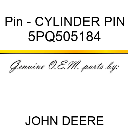 Pin - CYLINDER PIN 5PQ505184