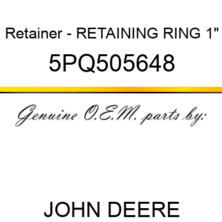 Retainer - RETAINING RING, 1