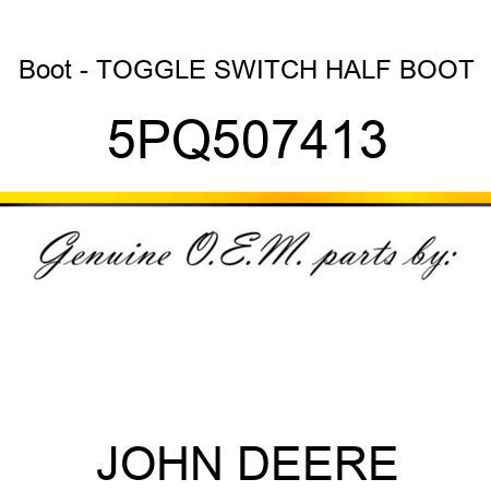 Boot - TOGGLE SWITCH HALF BOOT 5PQ507413