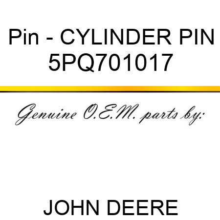 Pin - CYLINDER PIN 5PQ701017