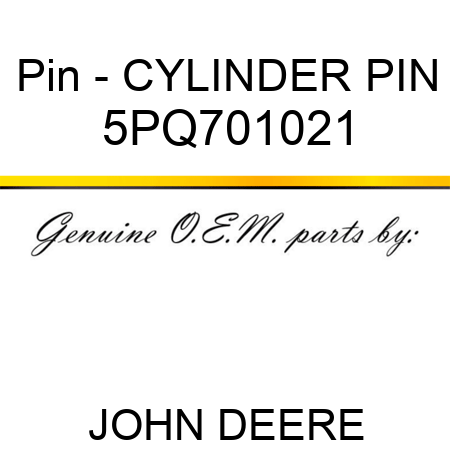 Pin - CYLINDER PIN 5PQ701021