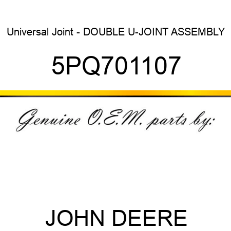 Universal Joint - DOUBLE U-JOINT ASSEMBLY 5PQ701107