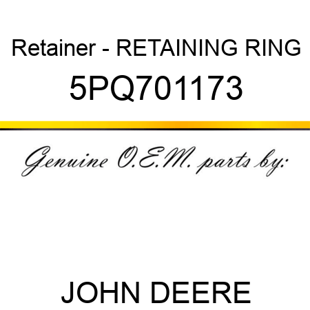 Retainer - RETAINING RING 5PQ701173