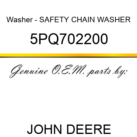 Washer - SAFETY CHAIN WASHER 5PQ702200