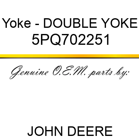 Yoke - DOUBLE YOKE 5PQ702251