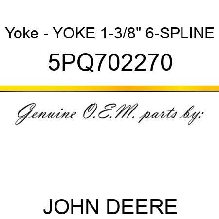 Yoke - YOKE, 1-3/8