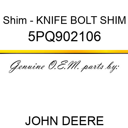 Shim - KNIFE BOLT SHIM 5PQ902106