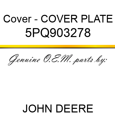 Cover - COVER PLATE 5PQ903278