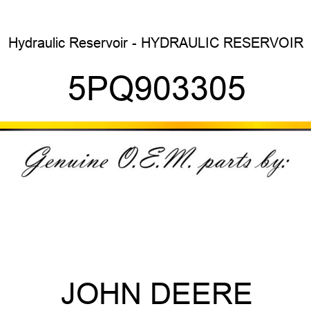 Hydraulic Reservoir - HYDRAULIC RESERVOIR 5PQ903305