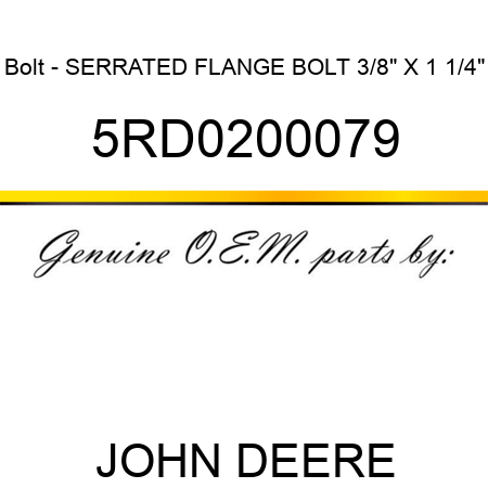 Bolt - SERRATED FLANGE BOLT 3/8