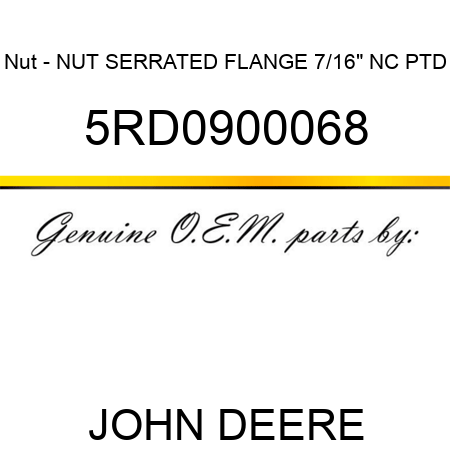 Nut - NUT SERRATED FLANGE 7/16