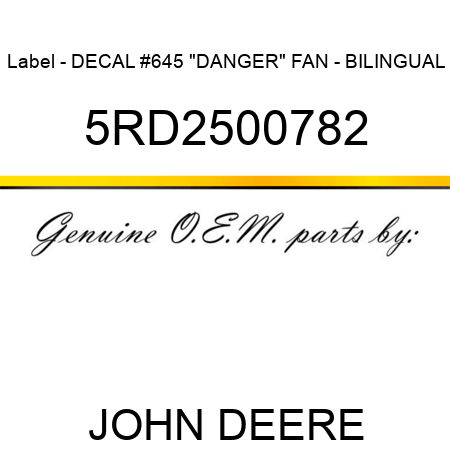 Label - DECAL #645 