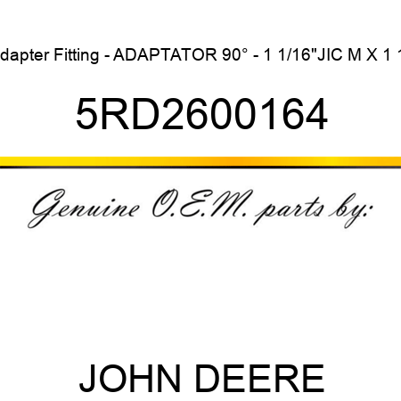 Adapter Fitting - ADAPTATOR 90° - 1 1/16