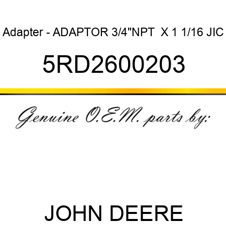 Adapter - ADAPTOR 3/4