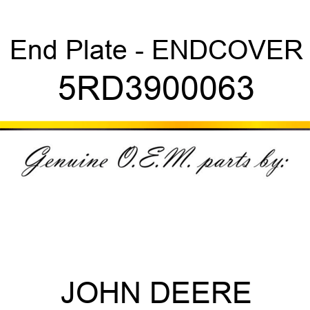 End Plate - ENDCOVER 5RD3900063