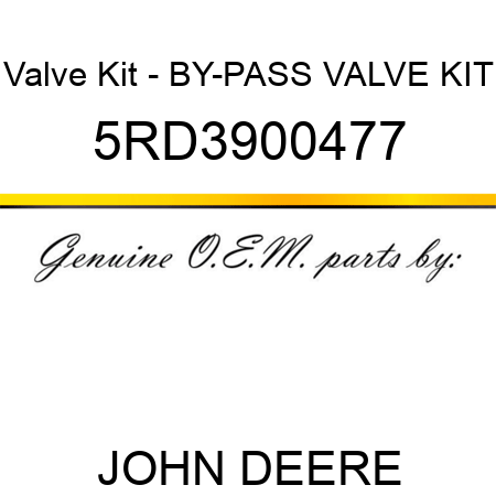 Valve Kit - BY-PASS VALVE KIT 5RD3900477
