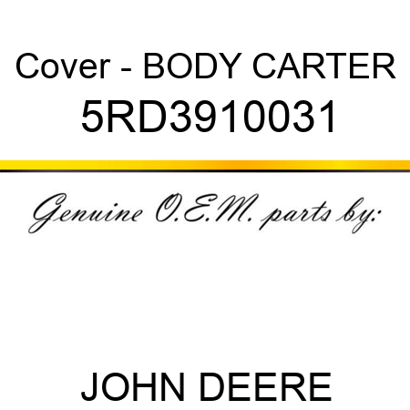 Cover - BODY CARTER 5RD3910031