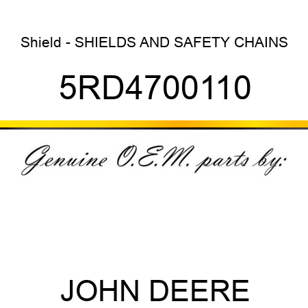 Shield - SHIELDS AND SAFETY CHAINS 5RD4700110