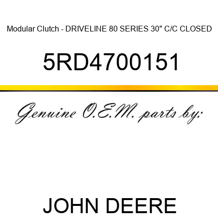 Modular Clutch - DRIVELINE 80 SERIES 30