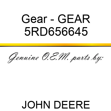 Gear - GEAR 5RD656645