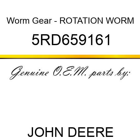 Worm Gear - ROTATION WORM 5RD659161