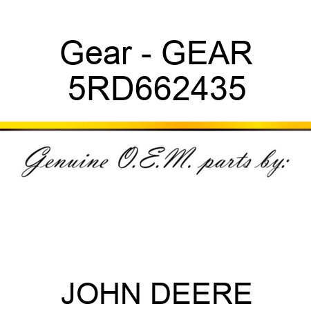 Gear - GEAR 5RD662435
