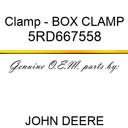 Clamp - BOX CLAMP 5RD667558