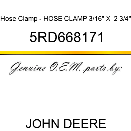 Hose Clamp - HOSE CLAMP 3/16