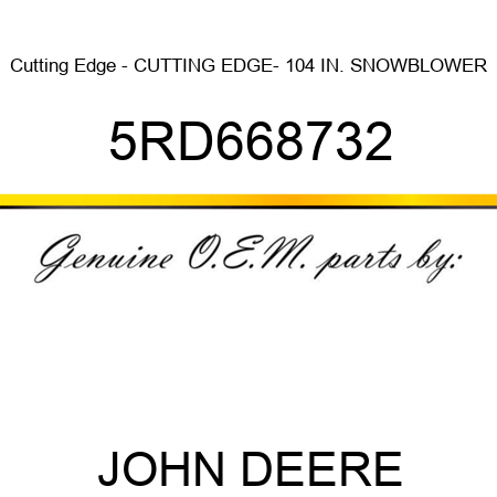 Cutting Edge - CUTTING EDGE- 104 IN. SNOWBLOWER 5RD668732
