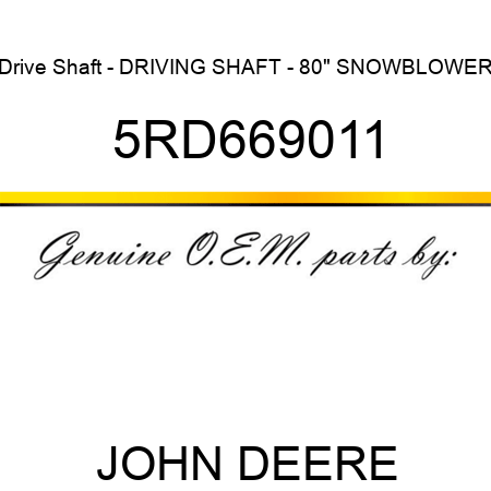 Drive Shaft - DRIVING SHAFT - 80
